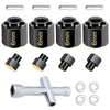 HobbyPark Brass Hex Extension 6mm for TRX4M RC Crawler - Wheel Hex Hubs Extenders & Offset Spacers Replacement of 9750
