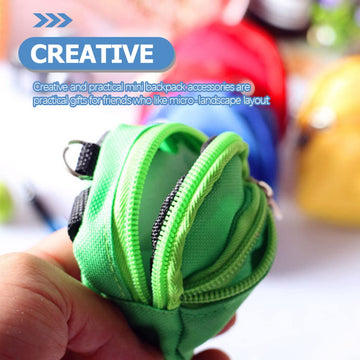 NUOBESTY 3pcs Mini Doll Backpack Mini House Backpack Zipper School Bags Doll Accessories Miniatures School Bags Toy Photography