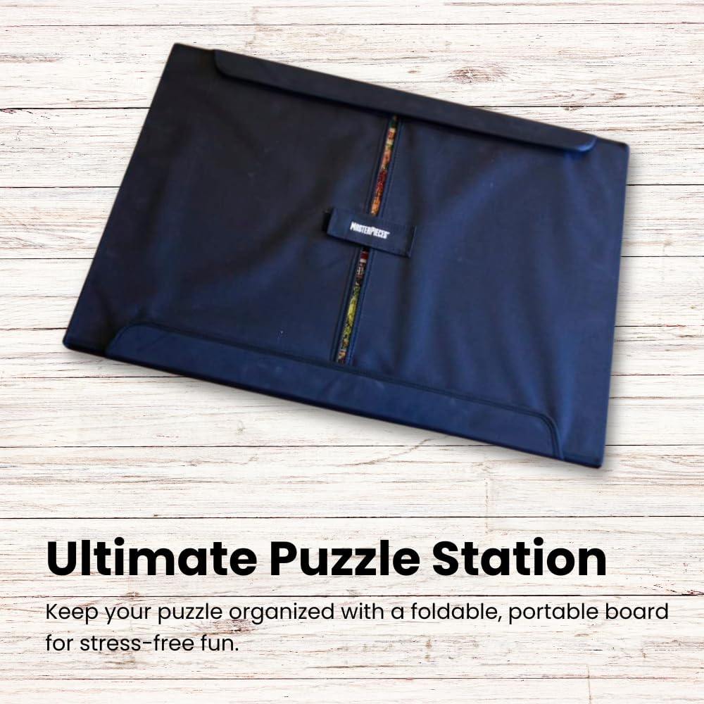 MasterPieces Puzzle - 1500 Piece Portable Jigsaw Puzzle Board - Puzzle Table - Foldable Puzzle Caddy Foam Backer - 23 x 32