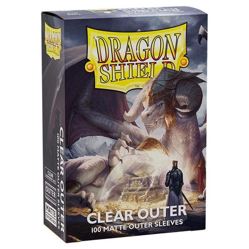 Dragon Shield Sleeves – Dragon Shield Matte Clear: Outer Sleeves 100 Ct - Mtg Card Sleeves Are Smooth & Tough - Compatible With Pokemon & Magic The Gathering Cards