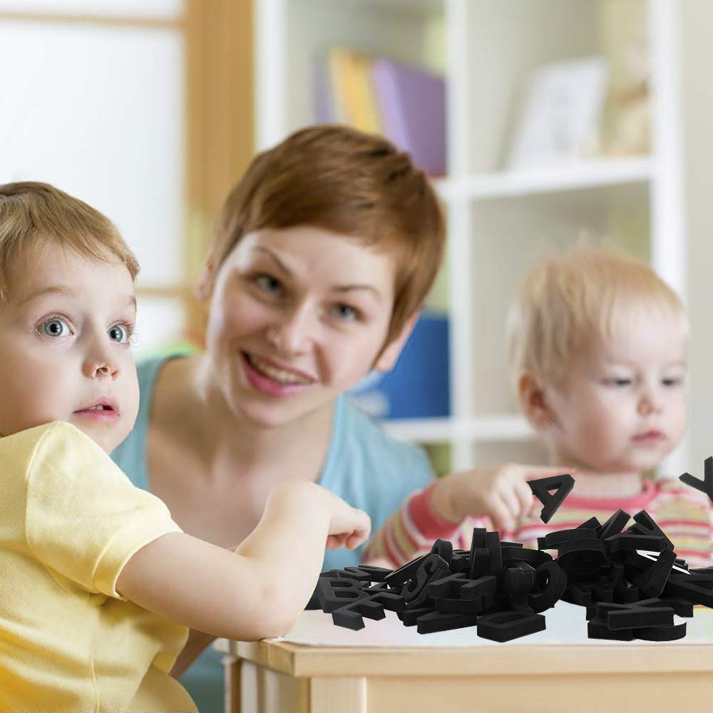 Firlar 124Pcs Magnetic Letters, Uppercase Alphabet Abc Magnets For Fridge Refrigerator, Foam Alphabet Letters Refrigerator Magne