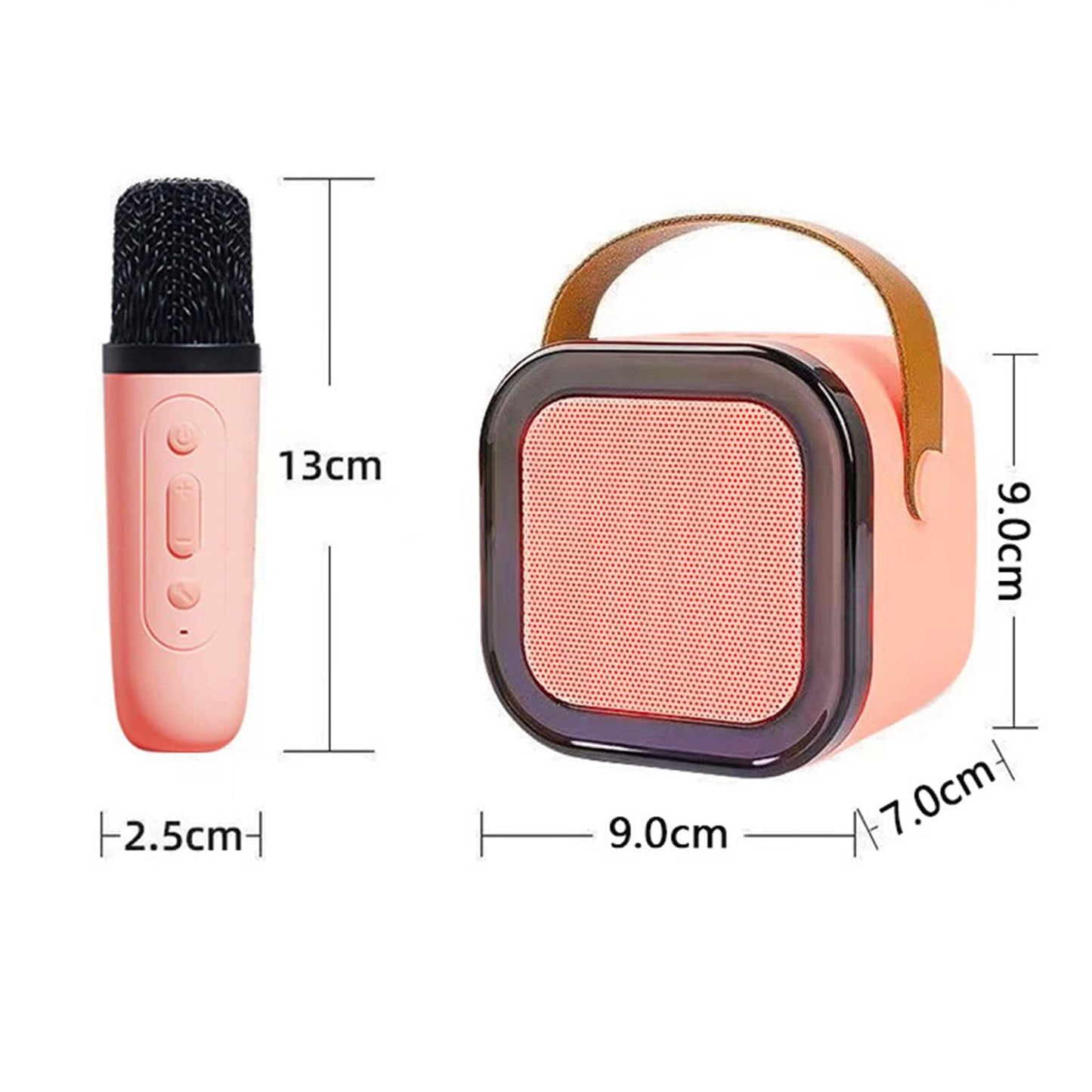 Mini Karaoke Machine With 2 Wireless Microphones For Kids Adults, Kids Karaoke Machine For Girls 18 Pre-Loaded Songs 4, 5, 6, 7,