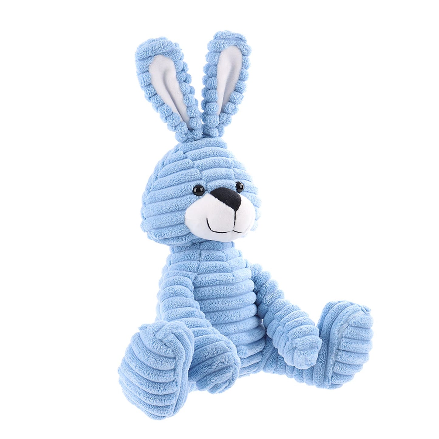 Apricot Lamb Toys Plush Corduroy Rabbit Bunny Stuffed Animal Soft Cuddly Perfect For Child ?Blue Bunny,8.5 Inches