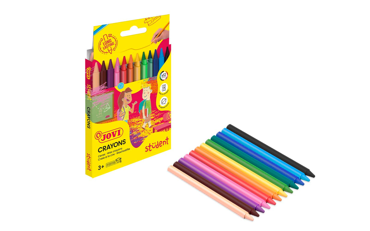 Jovi 913 - Case with 12 Wax Crayons