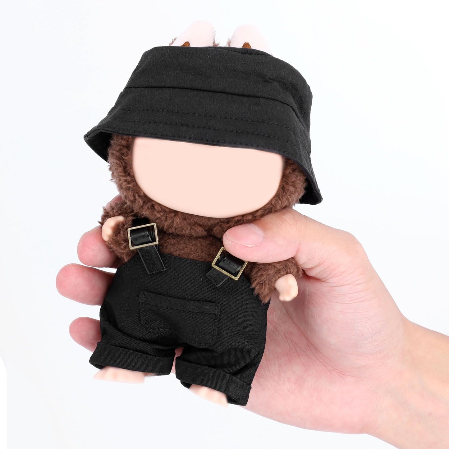 2Pcs Doll Clothes Set, Cool Outfit & Accessories For 15Cm/17Cm Dolls Includes Stylish Overalls & Bucket Hat Fashionable Toy Clot