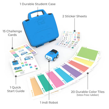 Sphero Indi Student Kit - Screenless Coding Robot For Kids 4+ - Introduce Computer Science Fundamentals - Solve Puzzles - Build & Create Mazes - Learn Coding Concepts - Educational Stem Toy