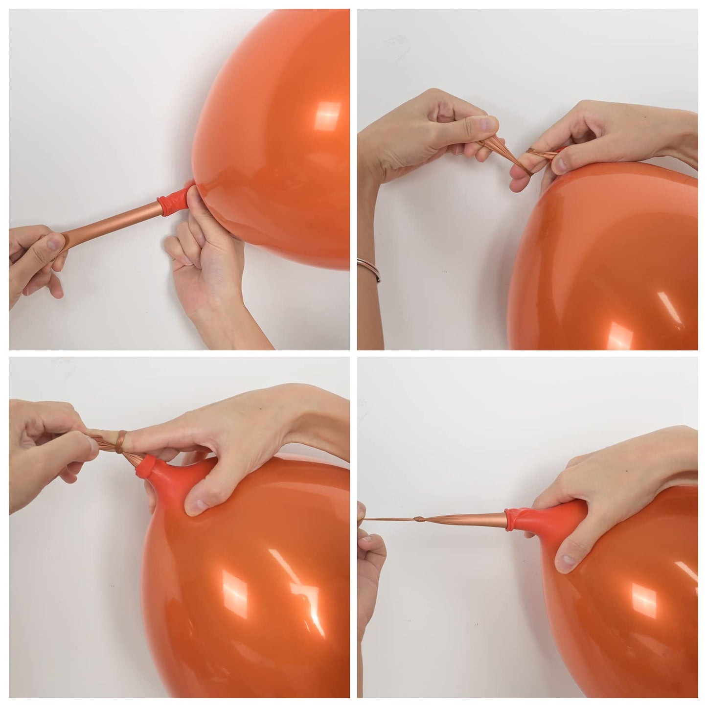 Chrome Orange Balloons 12 Inch, Double-Layered Metallic Orange Balloons, Shiny Thick Chrome Metallic Orange Latex Helium Balloons For Birthday Wedding Party Decoration Supplies