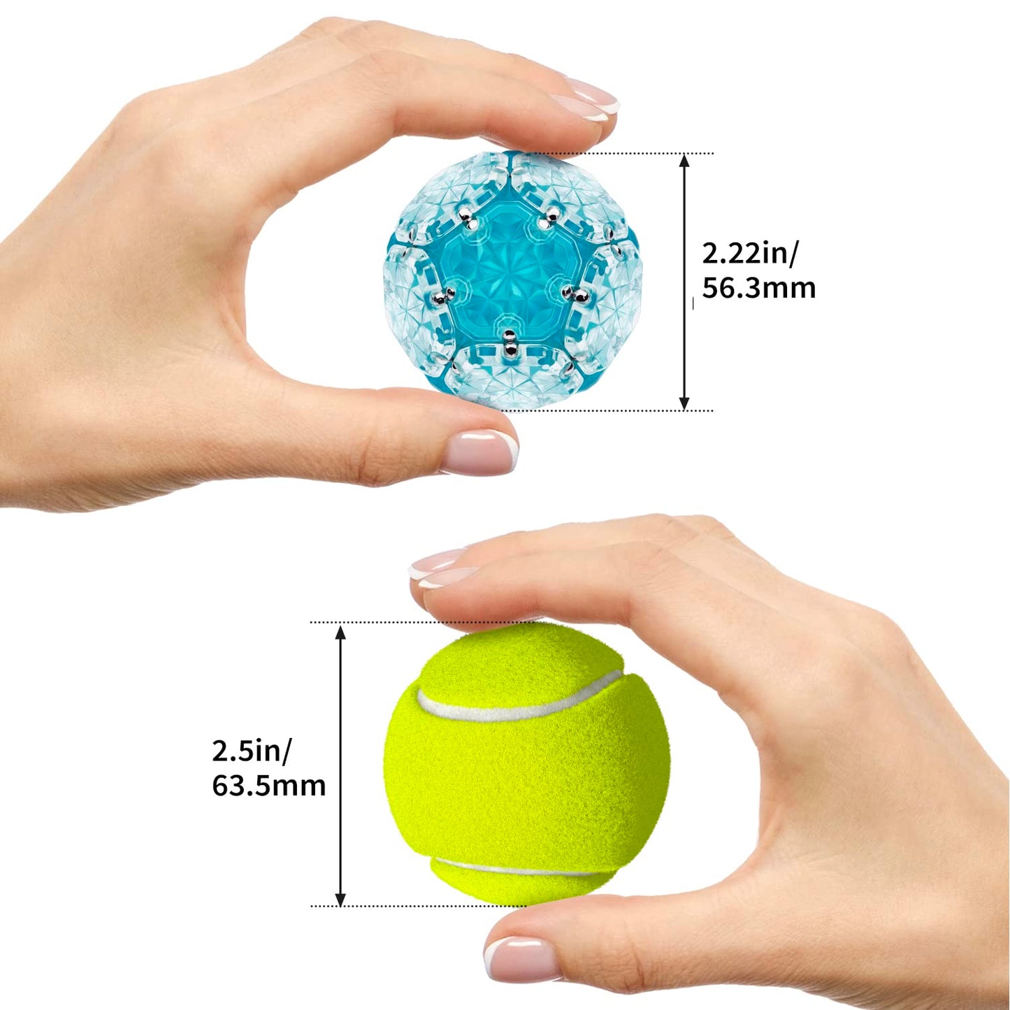 Dyrdm Magnetic Fidget Sphere 12 Pcs, Easter Basket Stuffers & Fidget Gifts, Magnetic Fidget Toy, Holiday Stocking Stuffer, Stress Relief Present For Adults, Magnetic Building Blocks Sky Blue