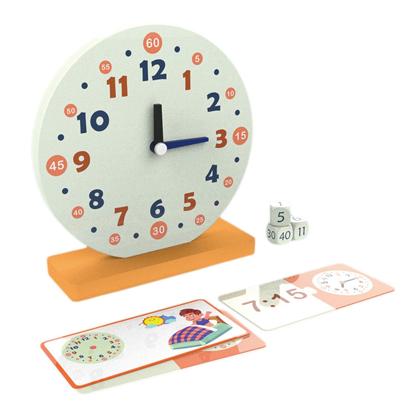 Loom Tree Montessori Wooden Clock Toys Educational Game For Classroom Children Baby | Preschool Toys & Pretend Play | Wooden & H