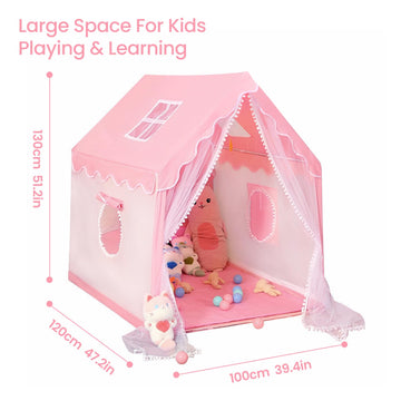 Kids Tent Play Tents For Toddler Children Indoor And Outdoor Large Pink Girls Princess Playhouse Castle With Windows Kids Room F