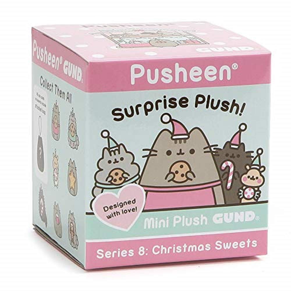 GUND Pusheen Cat Holiday Surprise Stuffed Animal Plush Blind Box Series #8: Christmas Sweets, Multicolor, 2.75