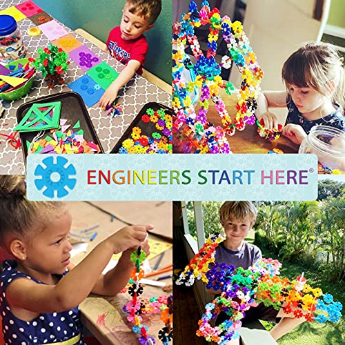 Brain Flakes 500 Piece Set, Ages 3+, Interlocking Plastic Disc Toy For Creative Building, Educational Stem Learning, Construction Block Play For Kids, Teens, Adults, Boys, And Girls