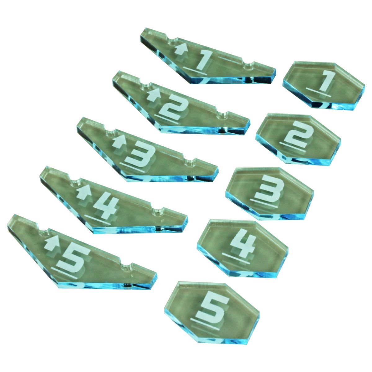 Litko Space Fighter Placeholder Token Set #1-5 | Compatible With Star Wars: X-Wing | Set Of 10 (Standard)