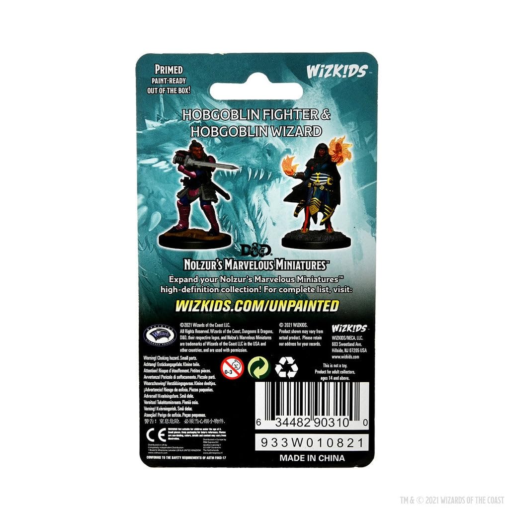 D&D Nolzur'S Marvelous Miniatures: Hobgoblin Fighter Male & Hobgoblin Wizard Female