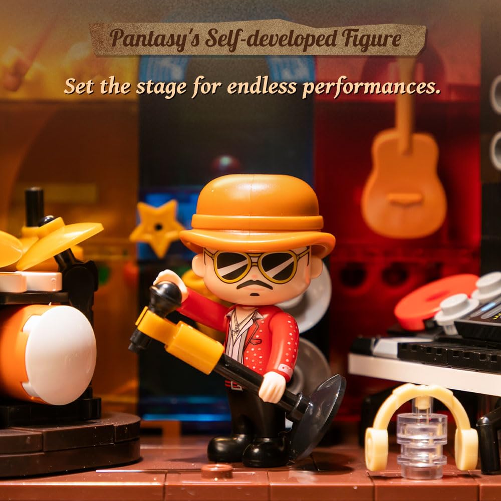 PANTASY Retro Jukebox Building Kit - Mechanical Music Box Model 85020, 180mm x 140mm x 320mm, Plastic, Collectible Toy for Adults & Teens