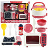 SHAKTISM Kids Kitchen Play Set with Stove, Microwave, Blender, Cookware, Realistic Pretend Cooking Toy, Interactive Role Play,