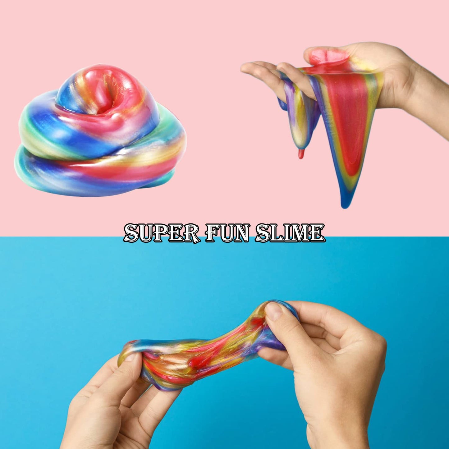 D'Alba Slime Kit, 28 Pack Galaxy Slime Bulk, Party Favor For Kids, Non Sticky, Stress Relief, Super Soft Putty Slime Toy For Gir