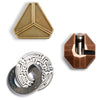 Mhy 3 Pieces Brain Teasers Metal Puzzles