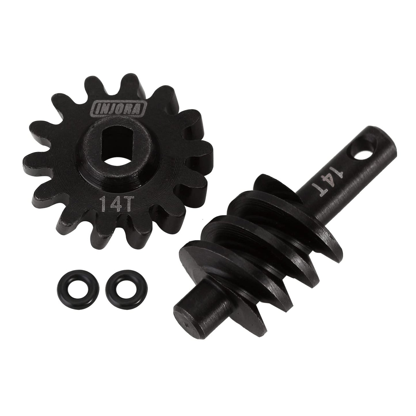 INJORA Axle Gear Overdrive Worm Differential 13T 14T Steel Gear Upgrade Parts for AX24 Axial SCX24 C10 JLU Gladiator Bronco 1/24