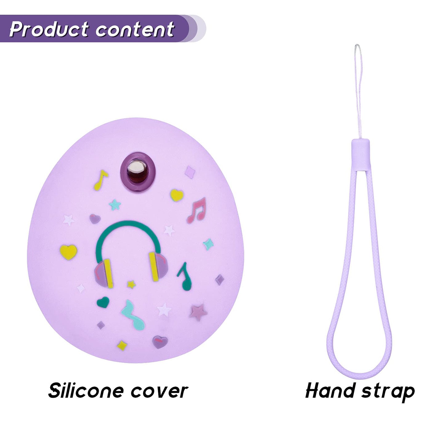 Mgznmty Silicone Cover Case Compatible With Tamagotchi Pix Virtual Pet Machine With Hand Strap (Purple)