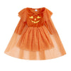 Toddler Kids Little Girl Halloween Costumes Witch Sparkle Cape Glitter Cloak Pumpkin Dress Baby Party Outfit (A Pumpkin Dress Ca