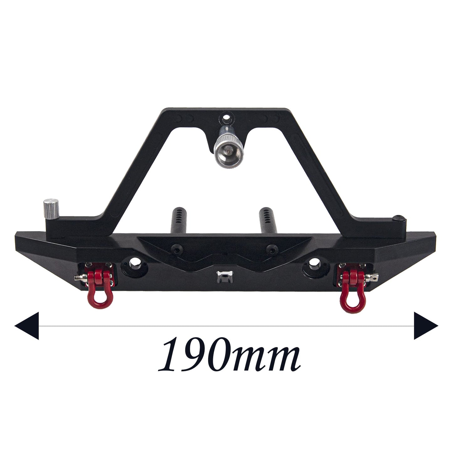 Vgoohobby Aluminum Rear Bumper with Spare Tire Carrier & Tow Hook Compatible with Axial SCX10 Jeep SCX10 II 90046 90047 TRX-4 TR