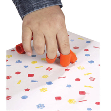 READY 2 LEARN Stamp Thimbles - Set of 24 - Fingertip Stampers for Kids - 8 DIY Patterns for Planners, Notebooks, Cards and Borde
