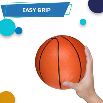 5 Inch Pvc Mini Basketball For Indoor Basketball Mini Hoops, Soft 5' Rubber Small Repacement Basketball For Over Door Basketball Hoop Sets, Little Basketballs For Adults & Kids (3 Pcs With Air Pump)