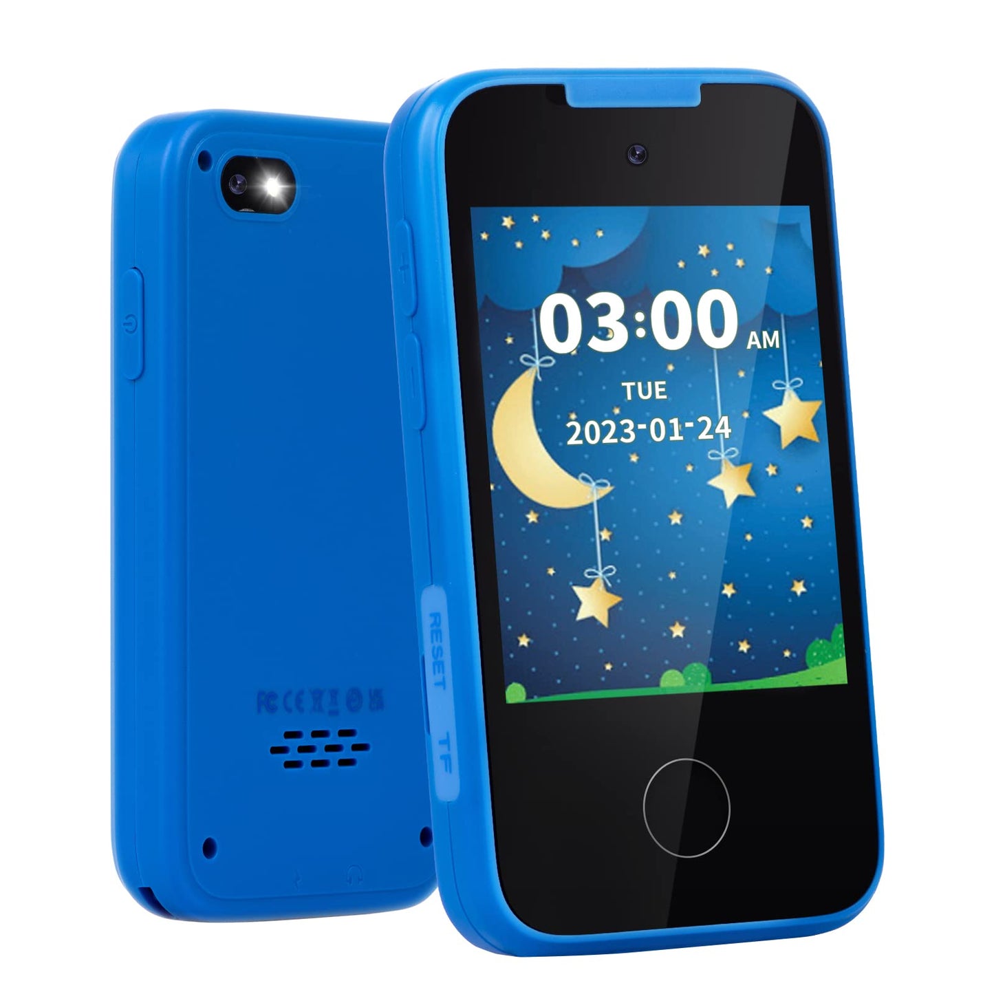Kids Phone Gifts For 3-6 Year Olds Boys, Touchscreen Toy Phone With Dual Camera, Mp3 Music Player, Games, Abcs, Habit Tracker Fo