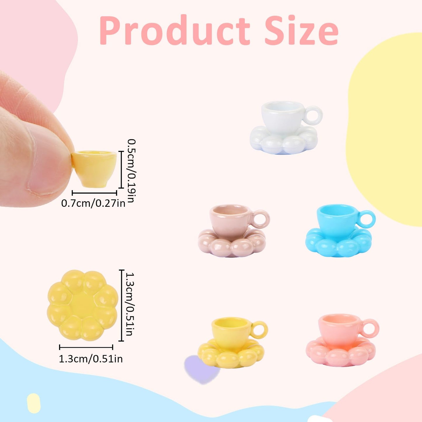 5 Set Miniature Coffee Cups For Dollhouse Miniature Dollhouse Accessories Tiny Coffee Cup Mini Kitchen Accessories Mini Plate For Mini Coffee Shop