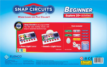 Snap Circuits SCB-20 Beginner Electronics Exploration Kit, STEM Learning Toy for Ages 5-9, Plastic, Educational Fun