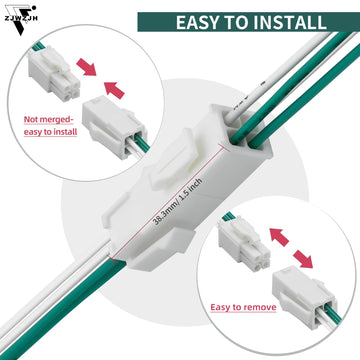 Zjwzjh 3 Pairs 4-Pin Connector Lot, Servo Extension Cable Wire Fl4.14Mm Pitch, (4-Circuits) 4 Pin Connector Wire, 20 Awg Wire Co