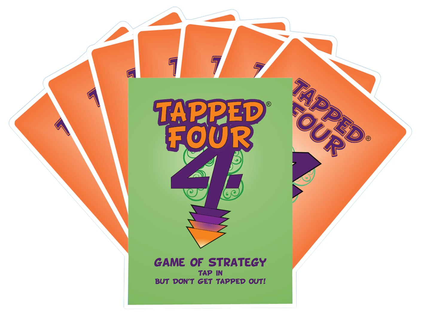 Tapped Four Card Game, 2 To 8 Players - Strategy, Luck, Laughter, Nonstop Fun For Family And Friends
