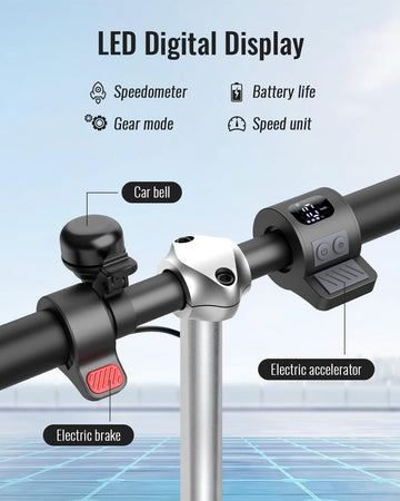 Gyroor H40 Kids Electric Scooter,E-Throttle Colorful Lights Dual Brake, Electric Scooter For Kids Ages 8-12 Ideal Gifts, H40-Ora