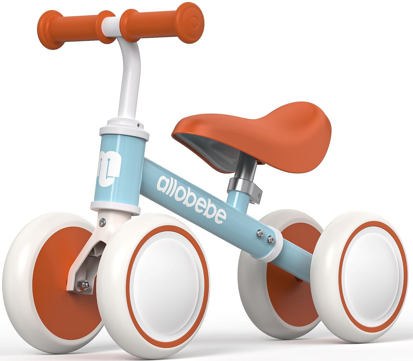 Allobebe Baby Balance Bike For 1 Year Old, Toddler Balance Bike, No Pedal Infant 4 Wheels Baby Walker First Birthday Gift, Mini