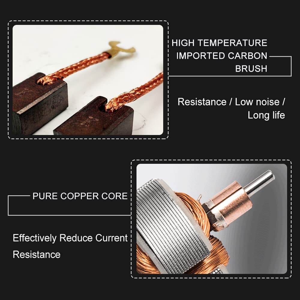 ChgImposs RS360 DC Motor 6-12V 12000-24000RPM High Speed Carbon Brush Micro Motor with Shield Ring for DIY Toys Hair Dryer Elect