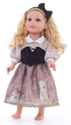 Little Adventures Sleeping Beauty Day Princess Doll Dress With Headband - Doll Not Included - Machine Washable Child Pretend Play And Party Doll Clothes With No Glitter Brown