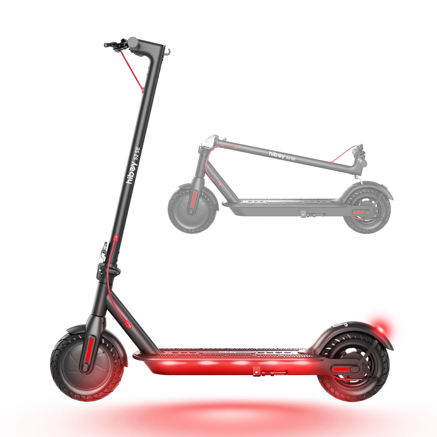 HiboyRide S2 SE Electric Scooter, 10 Tires, 19 MPH, 17 Miles, Cruise Mode & Dual Brake System, Foldable Electric Scooter for Adu