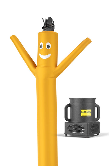 LookOurWay Air Dancers Wacky Waving Inflatable Tube Man Set - 7ft Tall Advertising Air Dancer Waving Man Inflatable Tube Guy with Sky Dancer Blower - Yellow