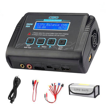 LiPo Battery Charger RC Balance Fast Charger Discharger 150W 10A AC/DC Battery Chargers for 1-6S Life Li-ion LiHV NiCd NiMH PB S