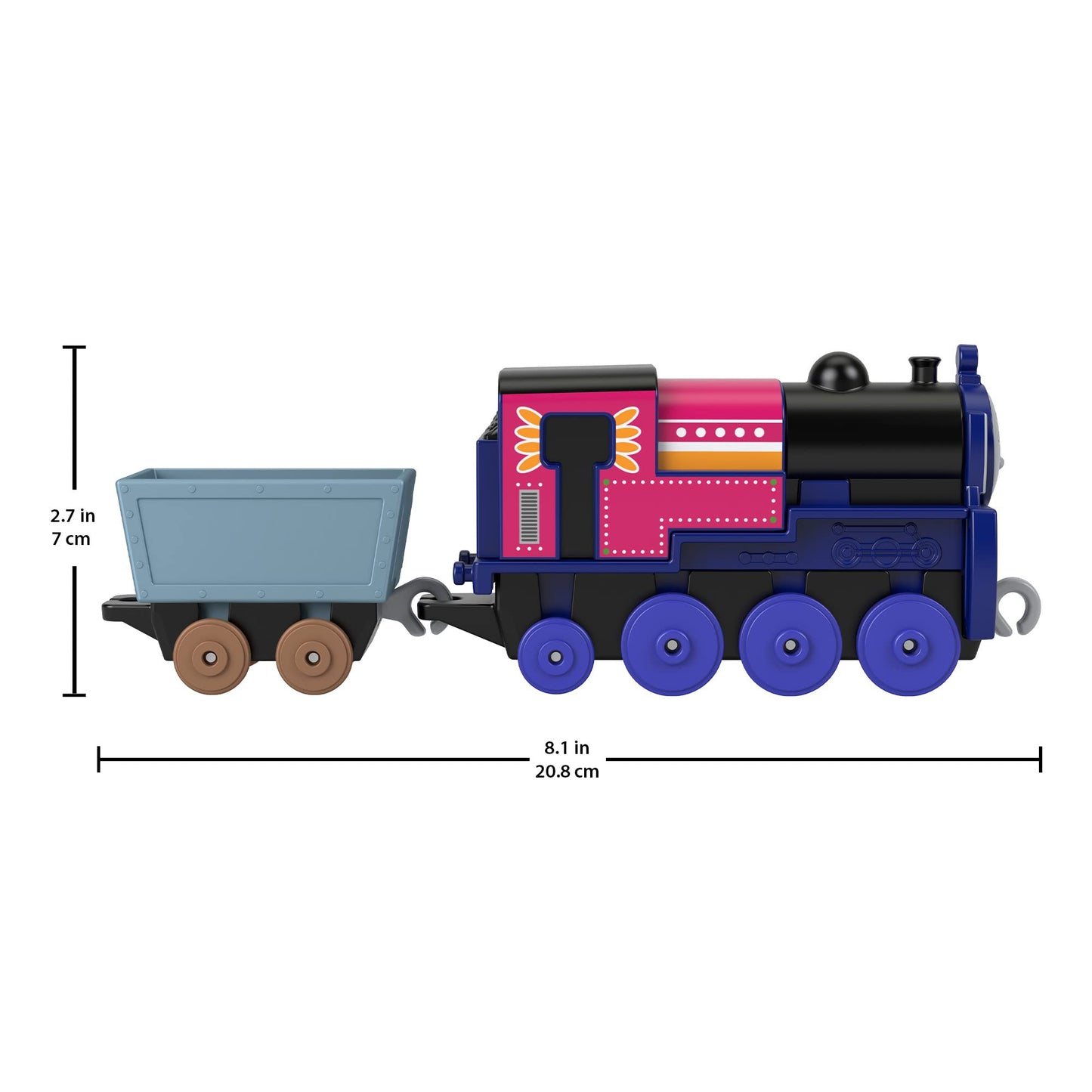 Thomas The Tank Engine Ashima Metal Push Locomotive Die-Cast Train With Crystal Loading And Railway Play Accessories For Kids Toy 3+ Years Hnn20
