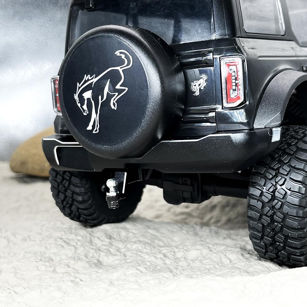 GTHELE Front&Rear Bumper Aluminum for Traxxas 1/18 TRX4M Bronco Upgrade Parts RC Crawler Car