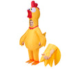 Spooktacular Creations Kids Halloween Inflatable Costumes, Scream Rubber Chicken Blow Up Costumes, Yellow Full Body Inflatable Suit With Squeakers For Halloween Costume Cosplay Themed Parties