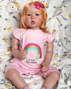 Pinky Reborn Silicone Reborn Toddler Dolls 28 Inch 70 Cm Girl Real Looking Dolls With Filling Pp Cotton Bebes Soft Touch Cuddly