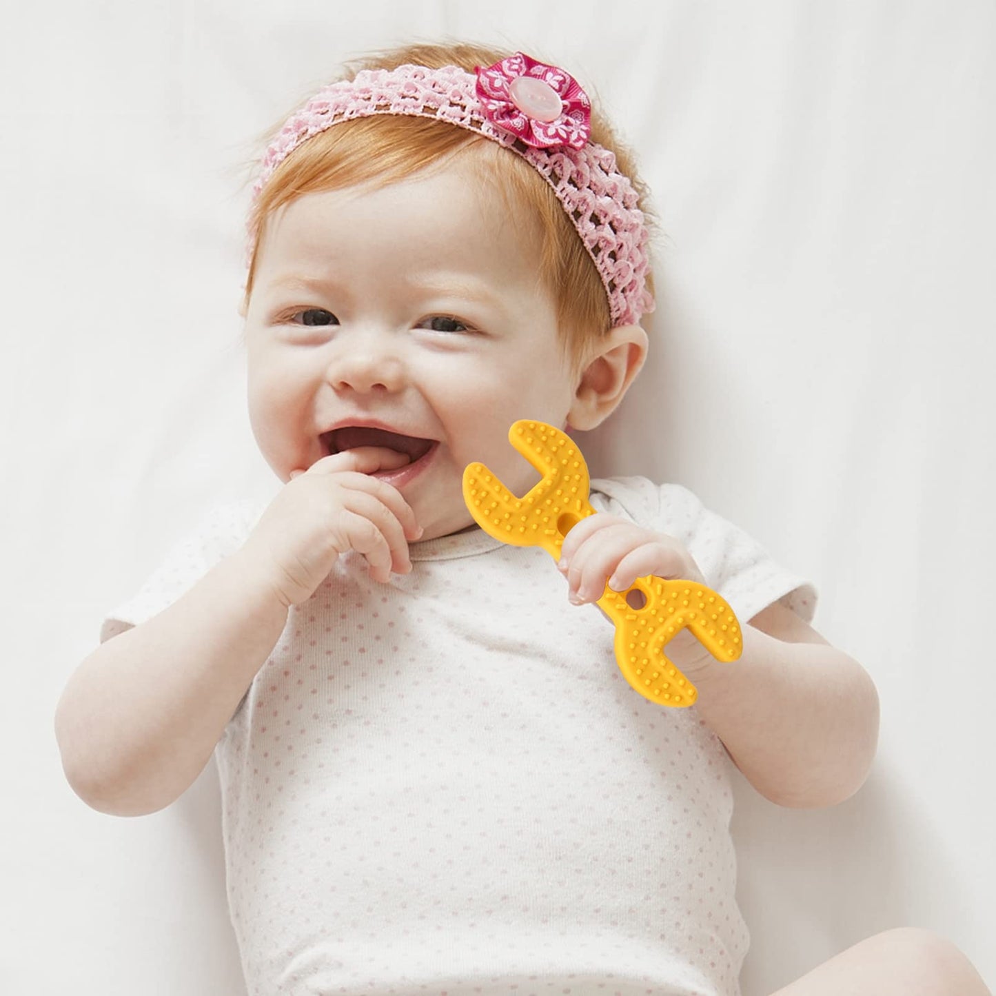 Chuya Baby Teether Toys, Baby Chew Toy For Babies 3-12 Months, Baby Teething Toys Teethers Teething Relief For Infant Toddlers, Hammer Wrench Toys Easy To Hold Silicone Bpa-Free (4 Pack)