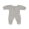 Miniland Clothes For Dolls 8 1/4'' Knitted Pajama Gray Color - Eco, Made In Spain, Quality, Role Play, Educational