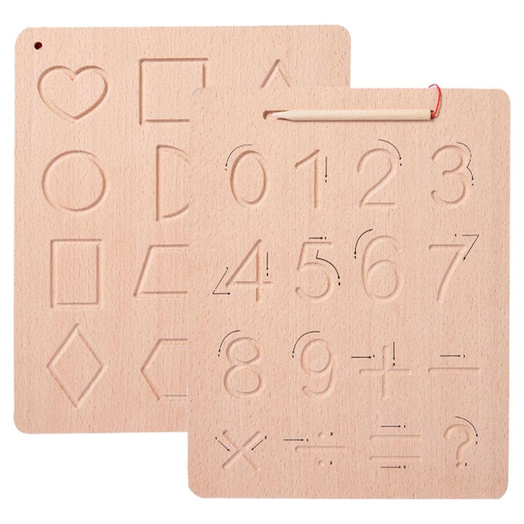 Calandis Wooden Montessori Toy Tracing Board Early Preschool Learning Toy Number | Developmental Baby Toys | Toys For Baby