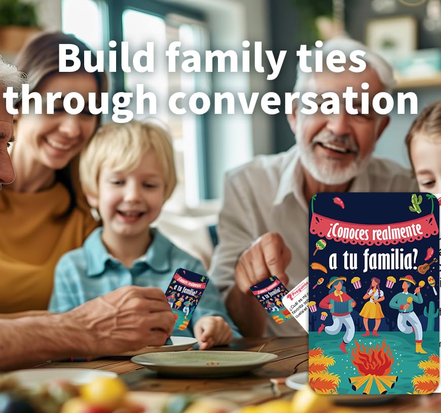 1step2dream Spanish Family Card Games | Fun Board Game for Family | Mexican Games | Bilingual Conversation Starter for Party