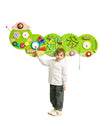 VEVOR Caterpillar Activity Wall Busy Board Wall, 12 Wall Activities Board, Montessori Sensory Wall Panel for Kids 3-12 Years, Se