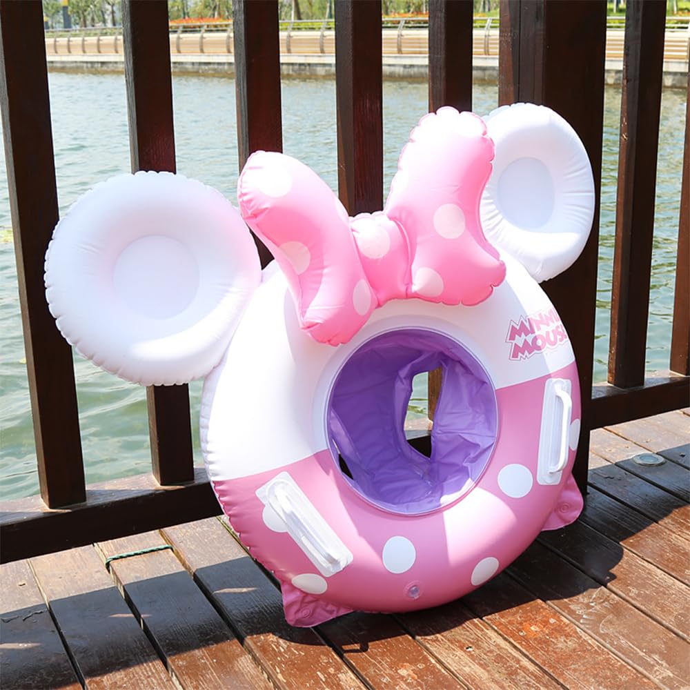 Baby Swimming Float Swim Ring Cute Floaties With Seat And Handle Pool Floats Toys Fun Water Raft Lounge Party Supplies For Infant Toddler Kids Children Age 1-4 Years